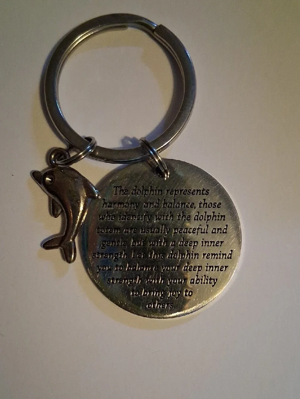 Silver Dolphin Keychain Charm - Inspirational -Themed Accessory